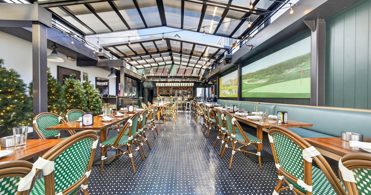 Interior, tables and chairs ready for guests