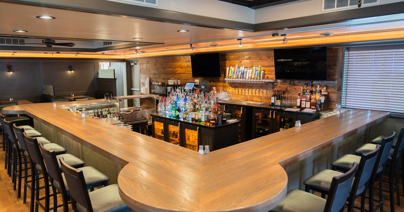 Interior, bar and seating area