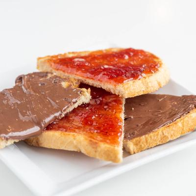 Jam and Nutella Toast