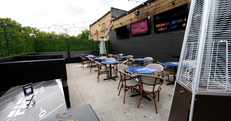Exterior, chairs and tables