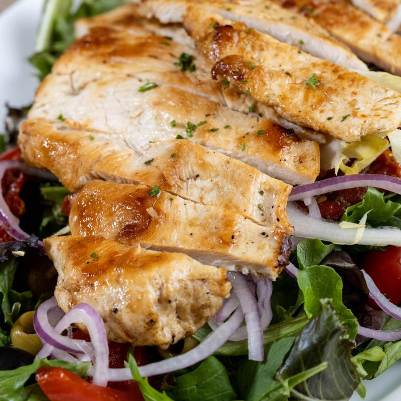 menu item 1 of 9, Chicken Cutlet or Grilled Chicken Mesclun Salad