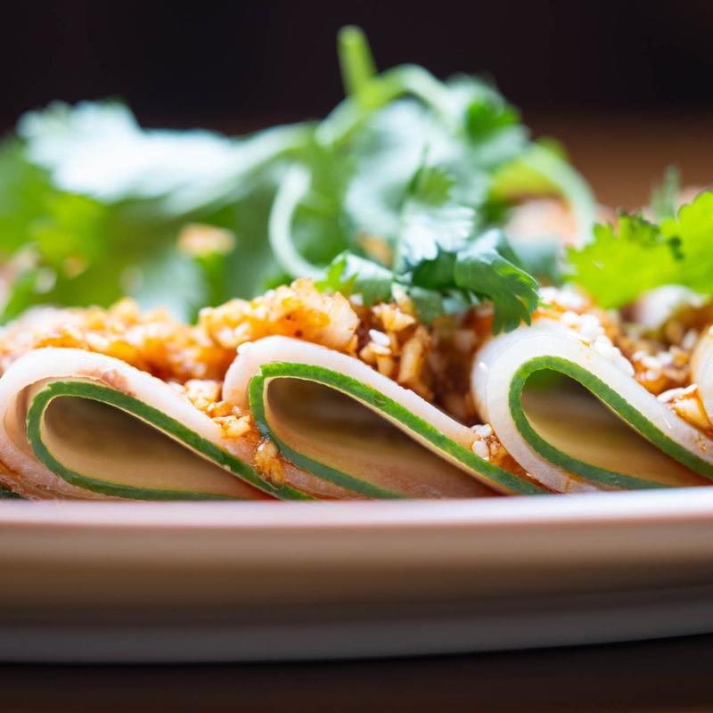 menu item 2 of 12, 6. Pork Belly W. Garlic - Spicy