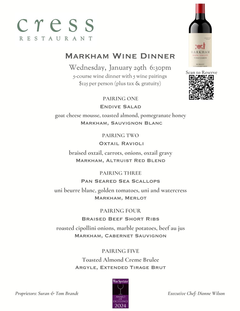 Markham Vineyards Wine Dinner event photo