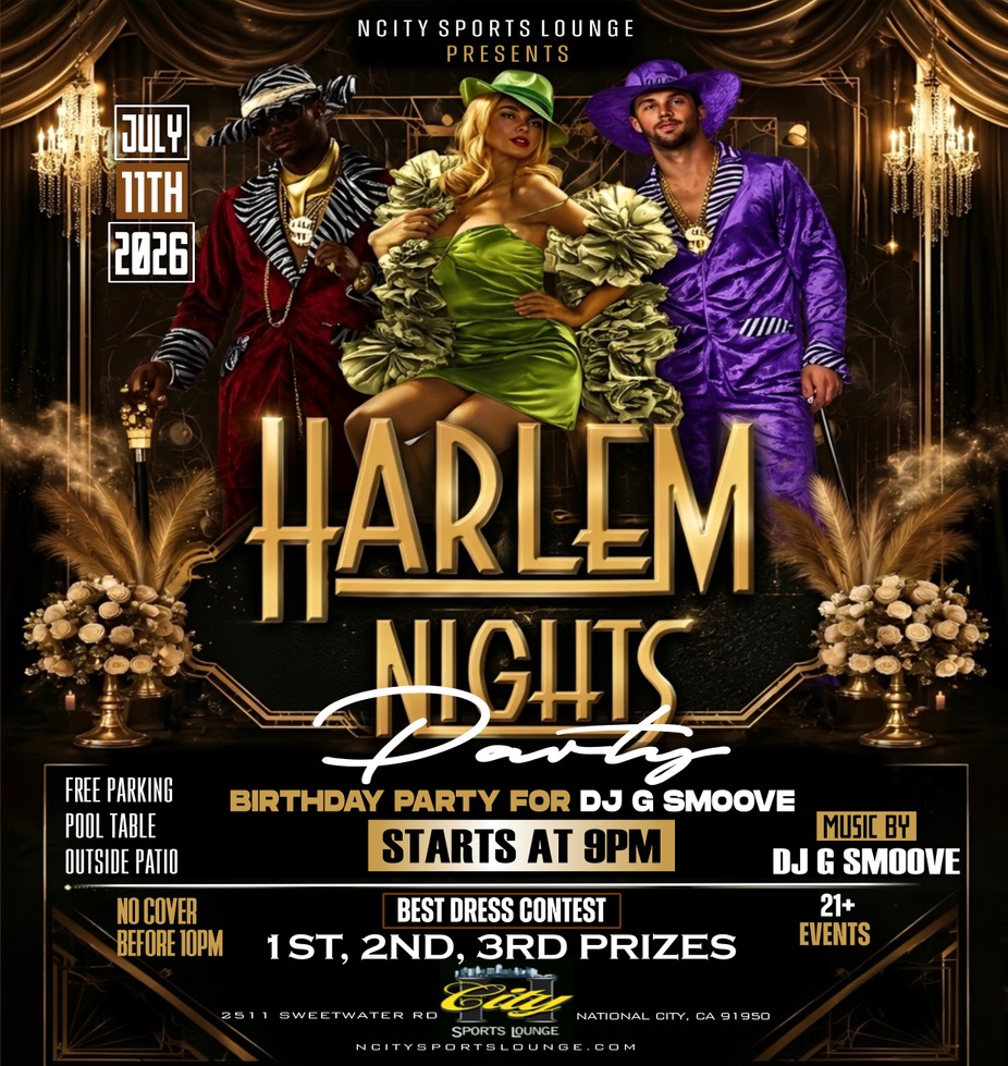 HARLEM NIGHTS COSTUME PARTY MUSIC BY DJ G SMOOVE!!! event photo