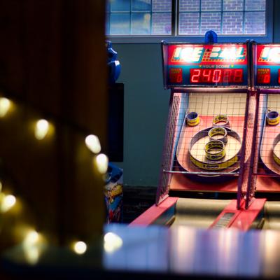Skeeball arcade machine.