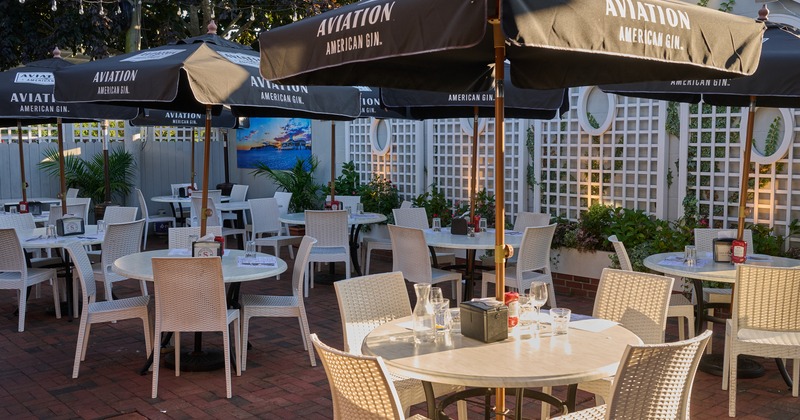 An outdoor seating area