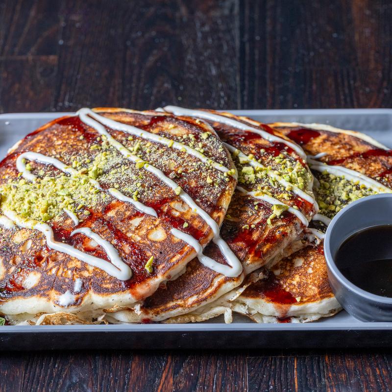 menu item 35 of 39, GCB Sour Cherry Pancake Stack