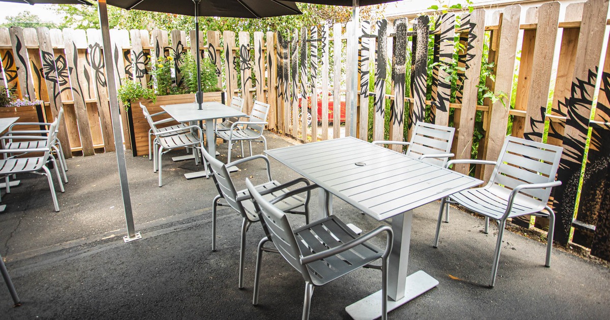 Exterior, tables and chairs