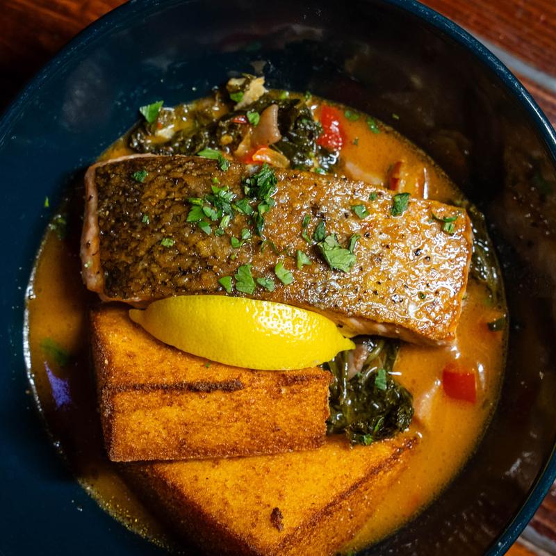 Salmon Pontchartrain photo