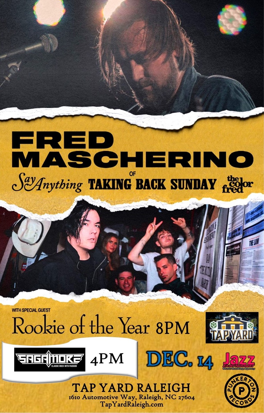 Fred Mascherino, Rookie of the Year, & Sagamore LIVE @ Tap Yard event photo