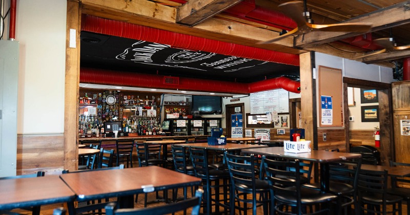 Interior, bar and dining area