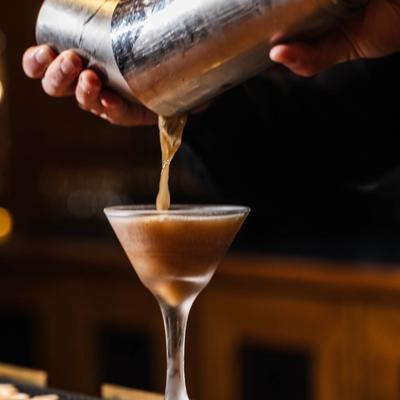 Espresso Martini prepping.