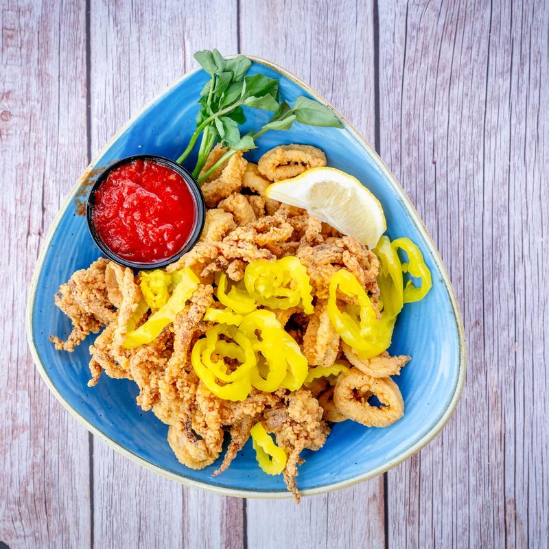 Crispy Calamari with Marinara Dipping Sauce photo