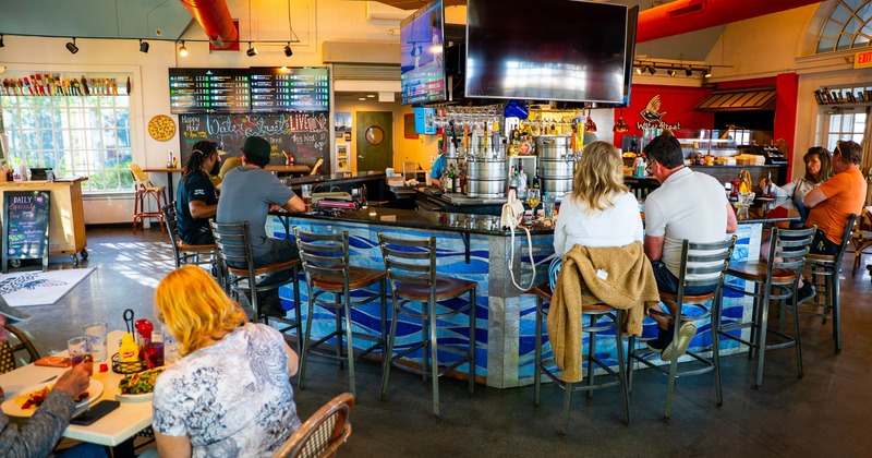Interior, bar and seating area