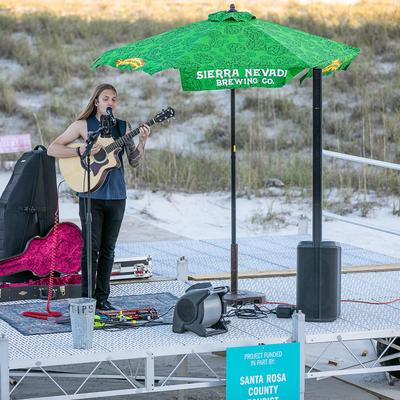 A live music performance on stage.
