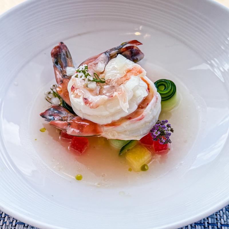 Butter Poached Shrimp & Heirloom Watermelon photo