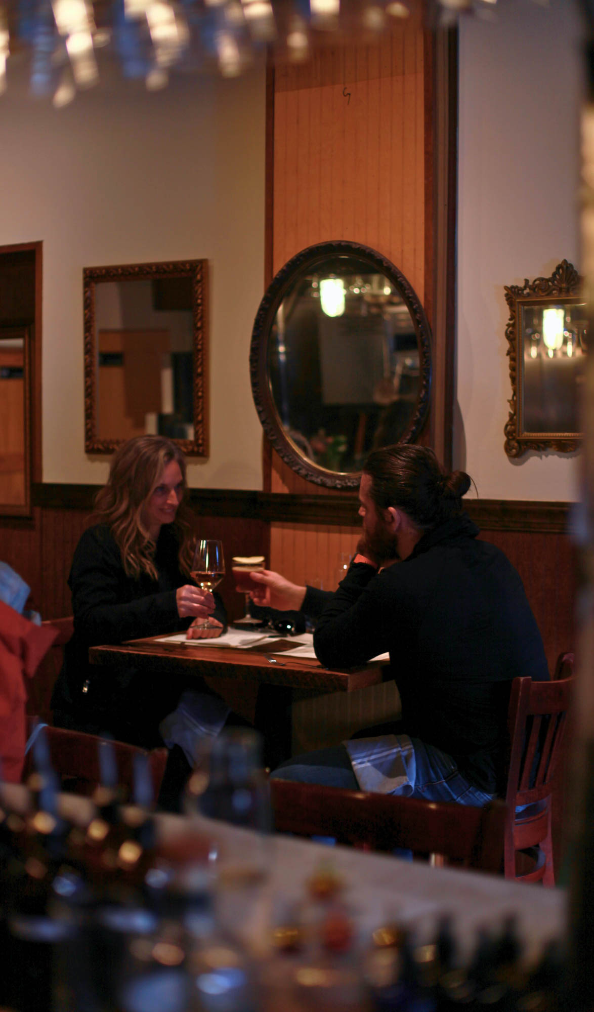 Couple enjoying an intimate dinner
