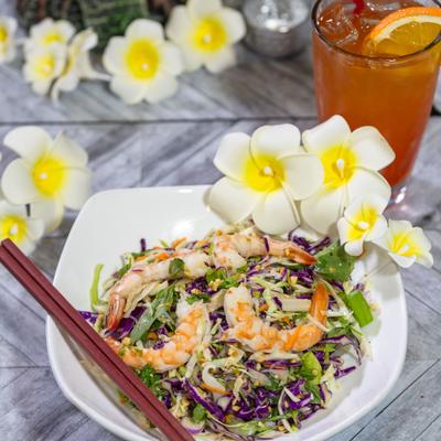 Chicken and Shrimp salad.