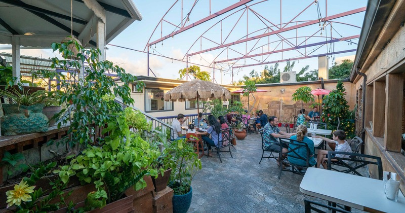 Exterior, seating area