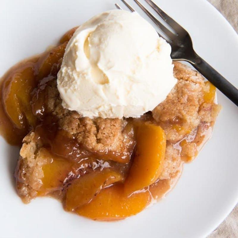 menu item 9 of 37, Peach Cobbler