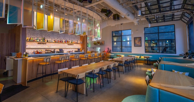 Interior, seating and bar areas