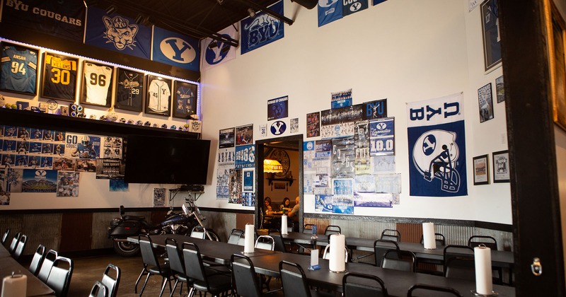 Interior, tables lined up