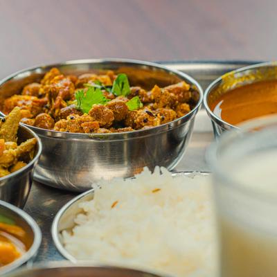 Assortment of dishes on a table.