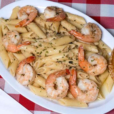 Shrimp pasta.