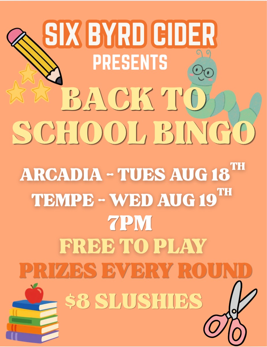 🎒 Back to School Bingo - Both Arcadia & Tempe event photo 3