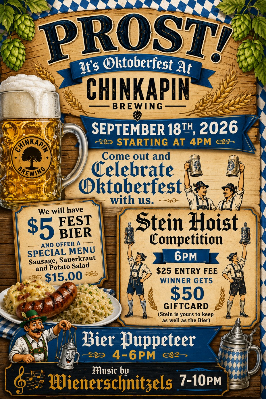Oktoberfest At Chinkapin Brewing! event photo