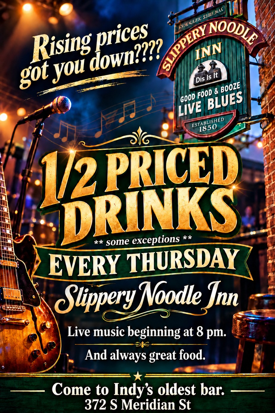 1/2 Priced Drinks every Thursday event photo