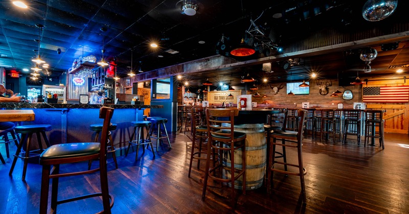 Interior, wide view, dining area