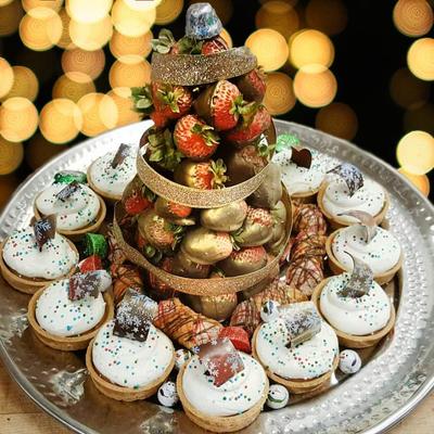 Festive dessert platter.