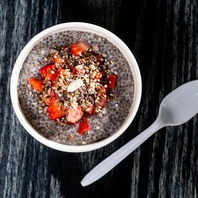 Chia Pudding, top view