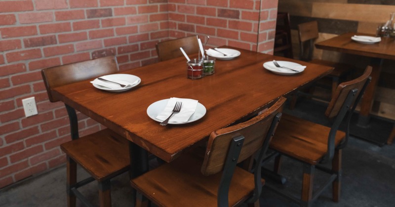 Interior, a set table for four