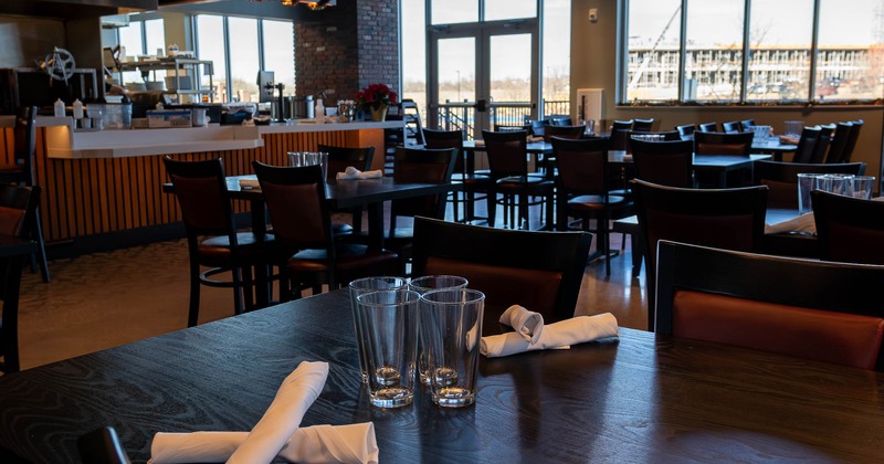 Interior, iner area, tables and chairs