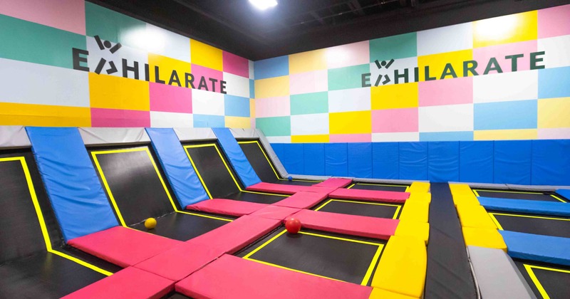 Interior, trampoline for jumping