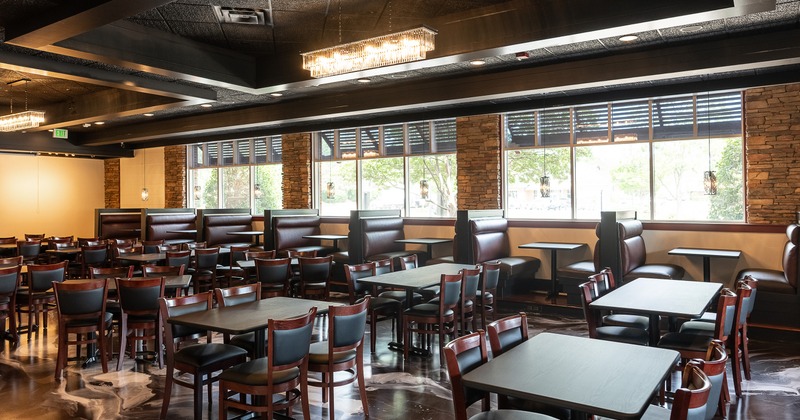 Spacious and cozy dining area