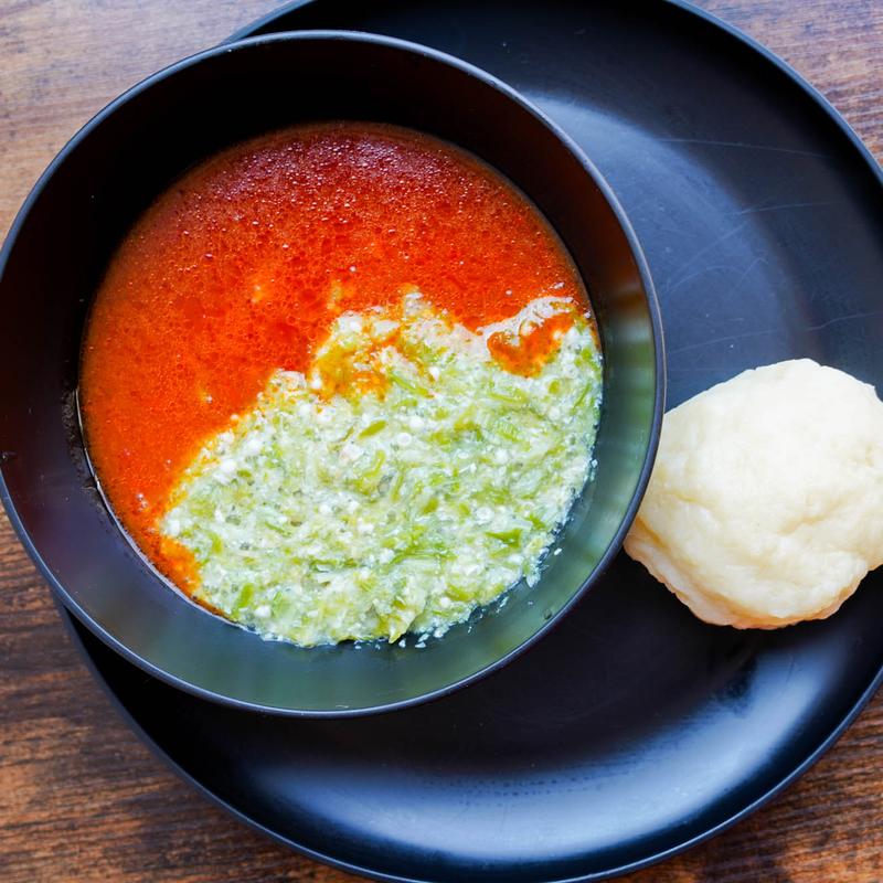 Red Stew and Okra - Vegetarian photo