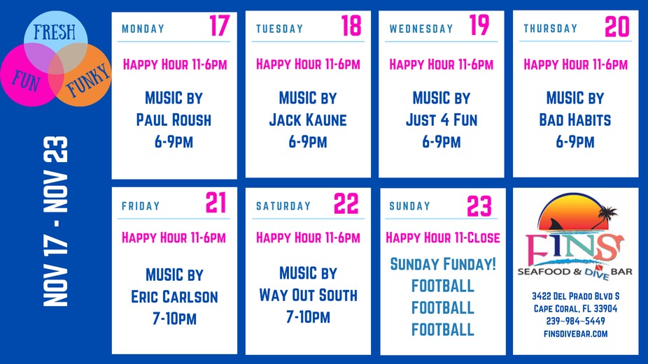 Weekly Event Calendar! event photo