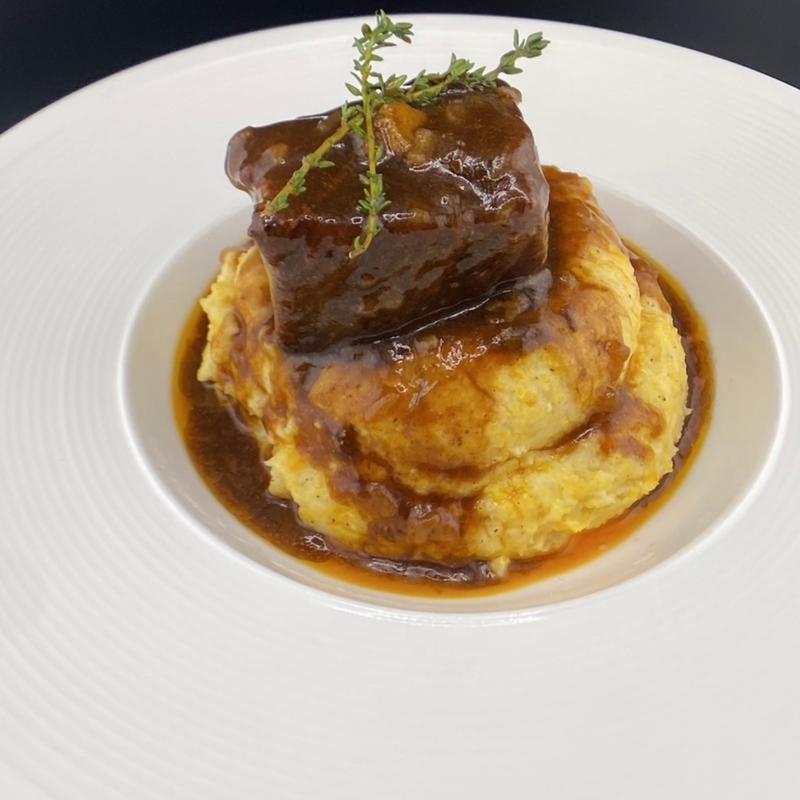 menu item 3 of 17, Braised Beef Short Rib & Grits