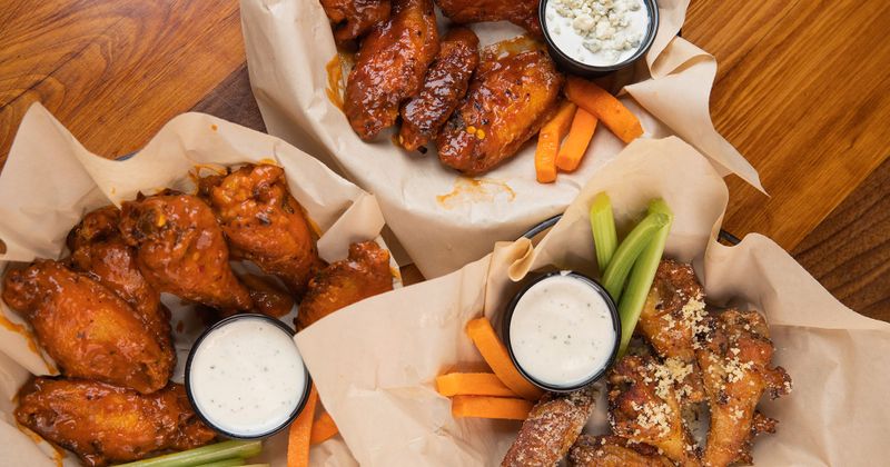 Several portions of wings, top view