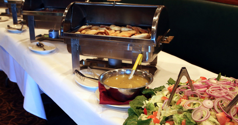 Catering food on the table