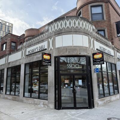 Exterior, storefront with entrance.