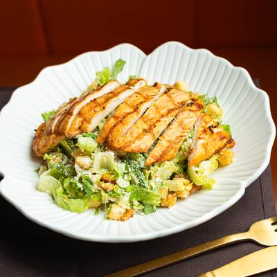 Grilled chicken Caesar salad.