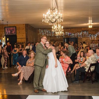 Wedding Dance in the Barrel Room at Next Chapter Winery.