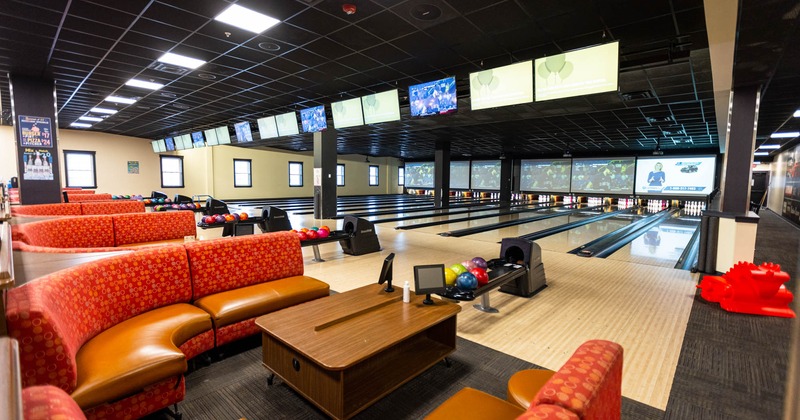 Bowling alley interior