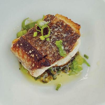 Pan seared fish fillet.