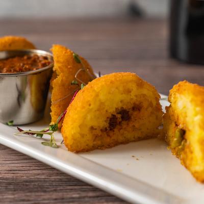 Arancini, close up.