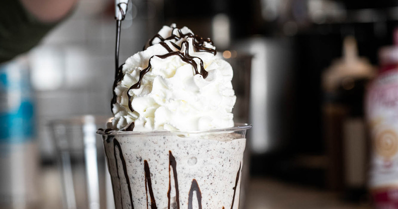 topping a milkshake